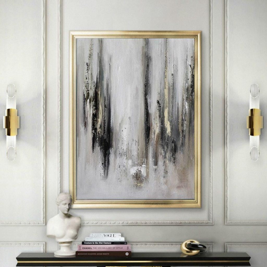 Crystal Line Gold Wall Light