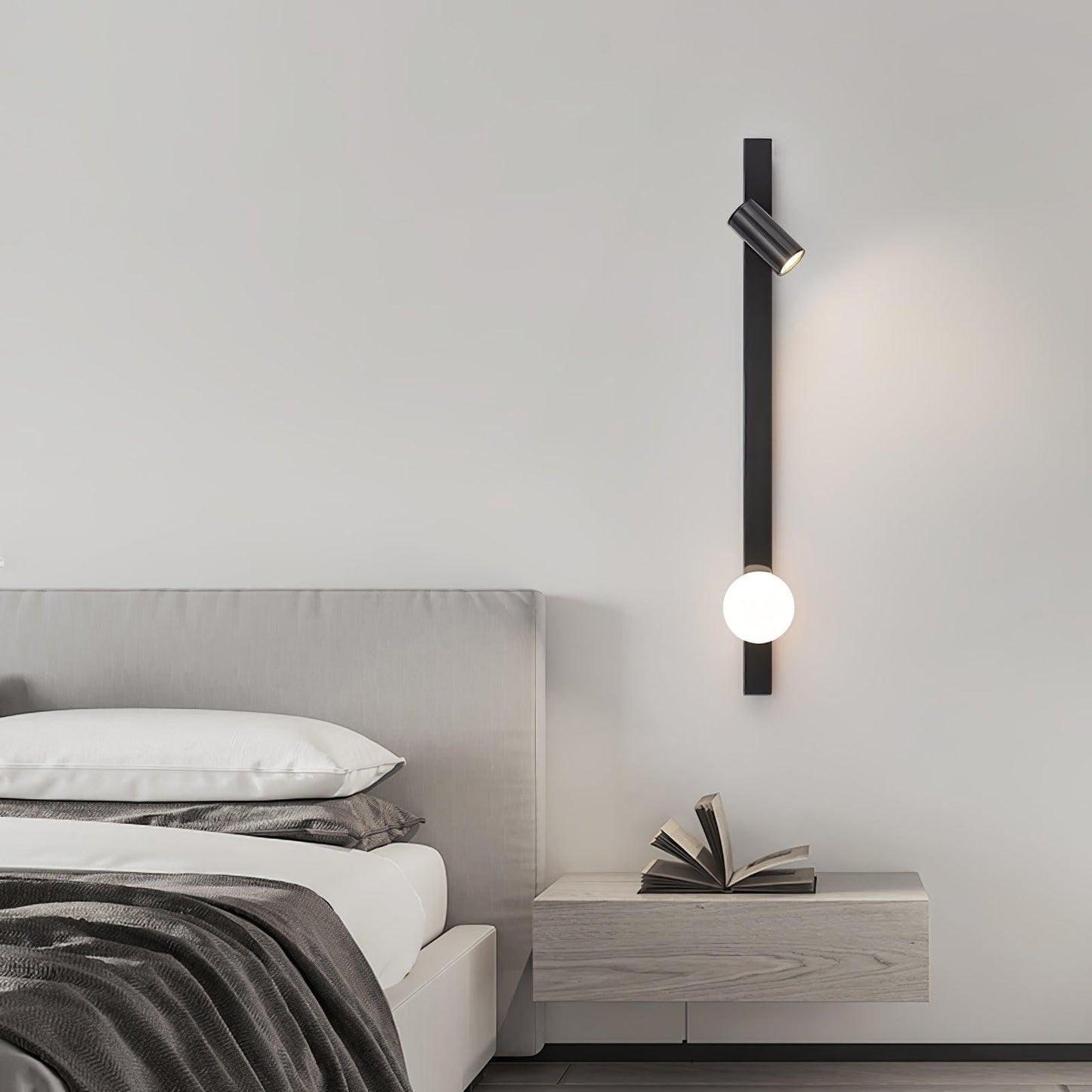 Extended Arm Plug-In Wall Light