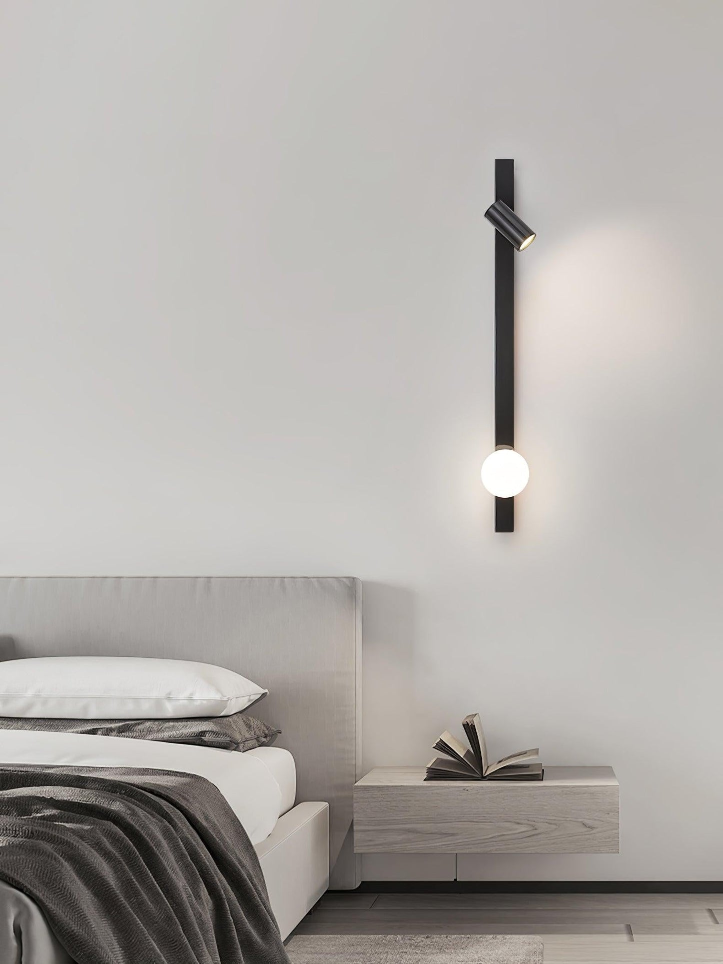 Extended Arm Plug-In Wall Light