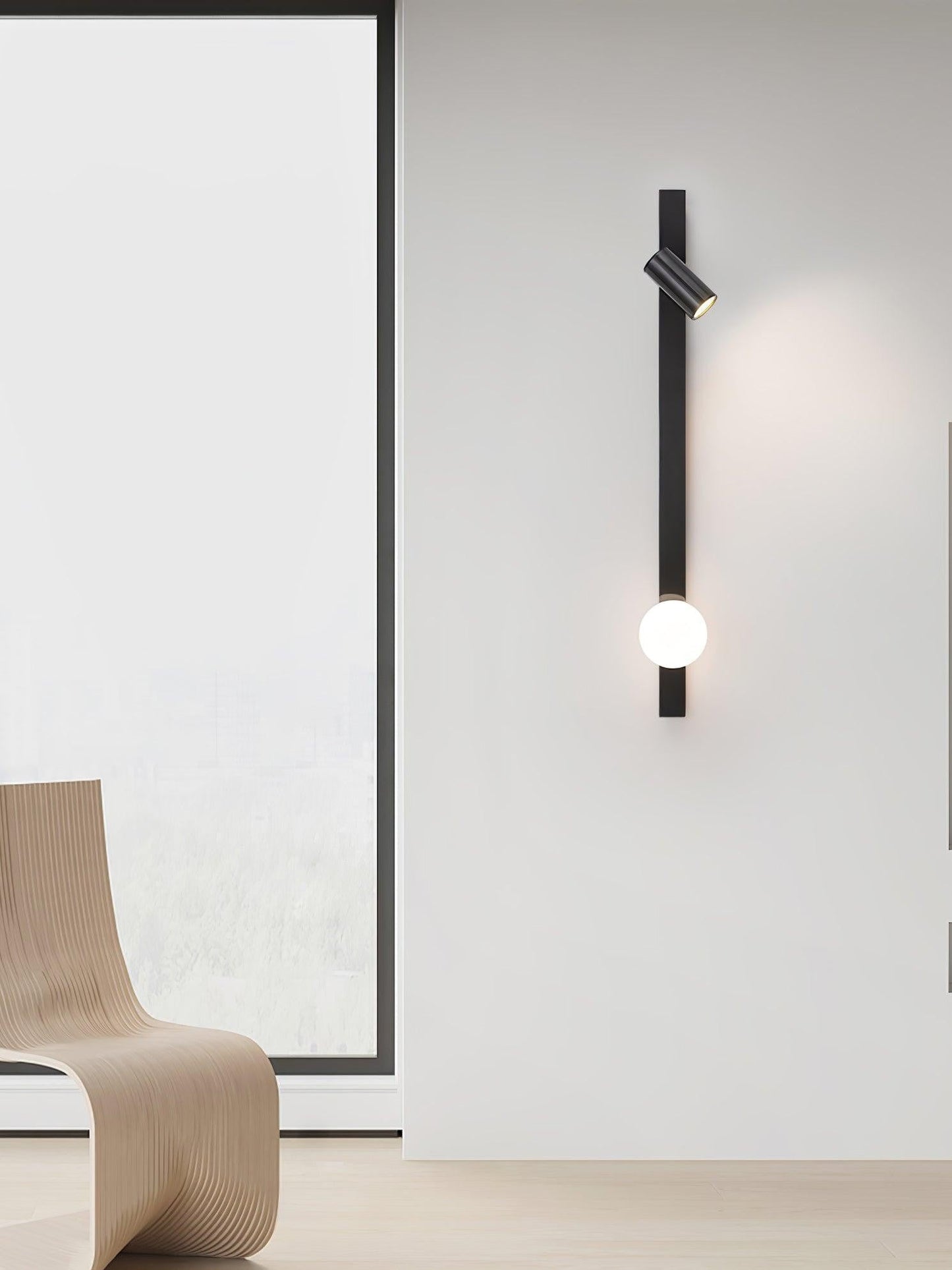 Extended Arm Plug-In Wall Light