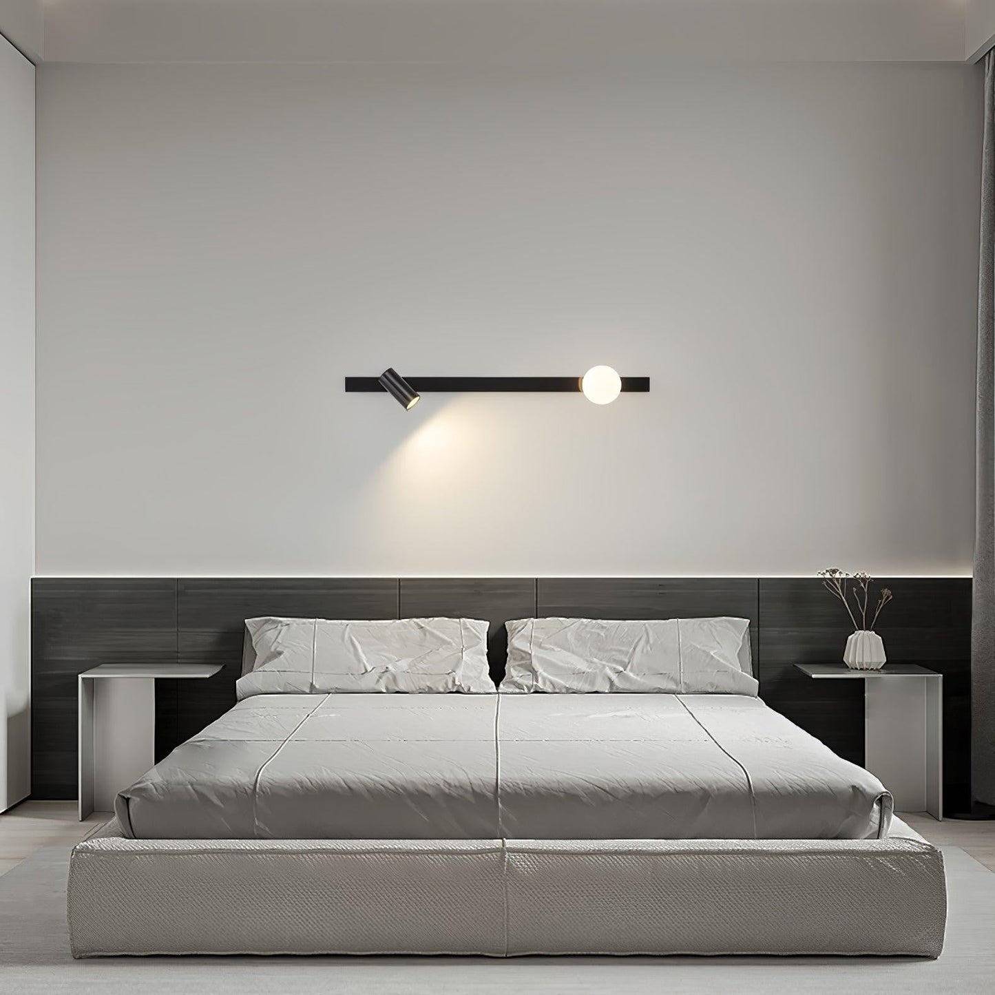 Extended Arm Plug-In Wall Light