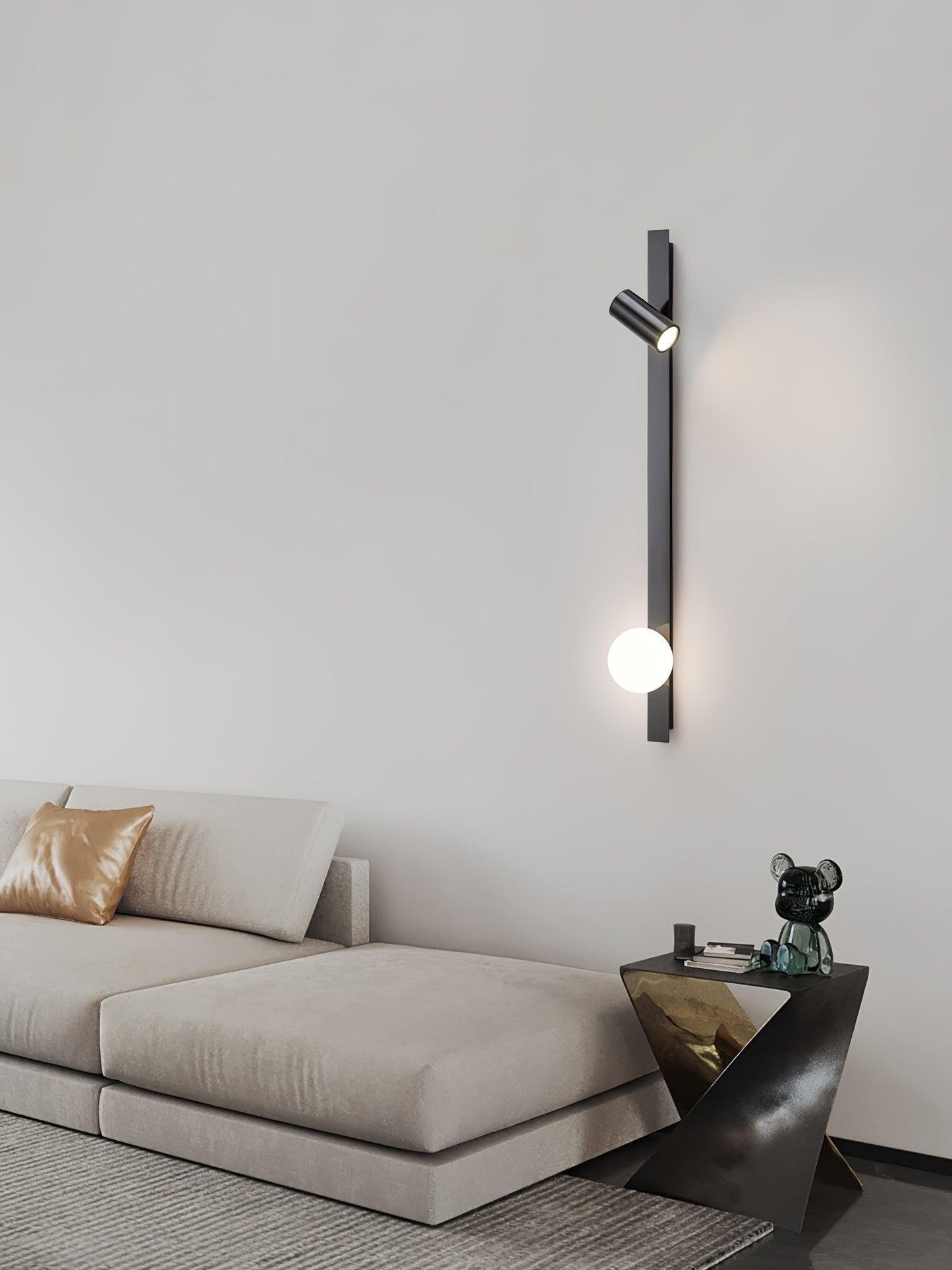 Extended Arm Plug-In Wall Light