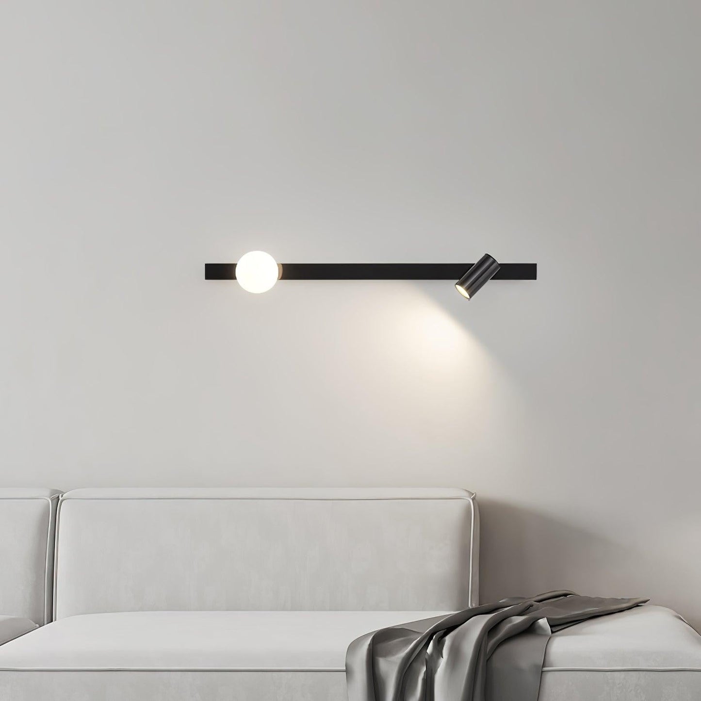 Extended Arm Plug-In Wall Light