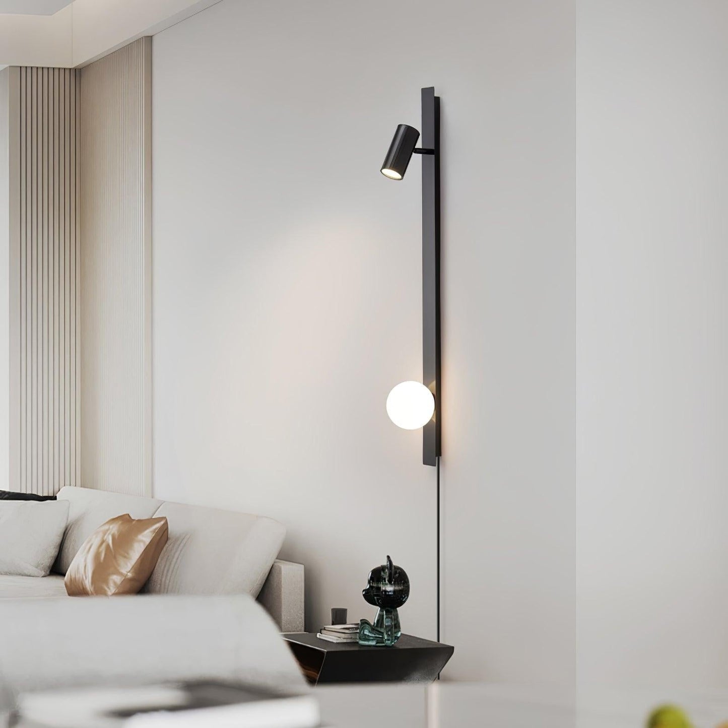 Extended Arm Plug-In Wall Light