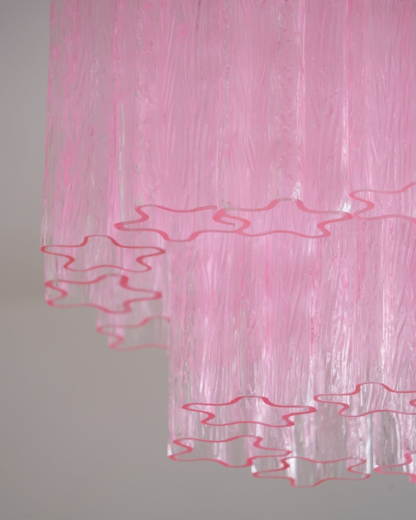 Fiora Pink Glass Flush Ceiling Light