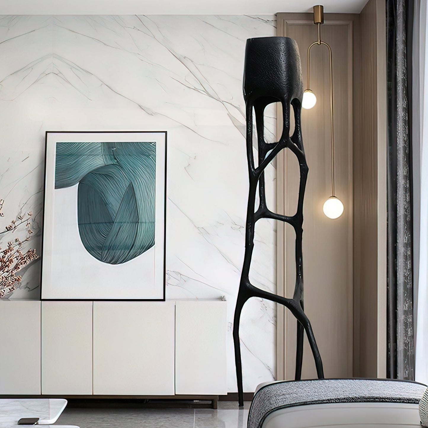 Gothic Sculptural Statement Floor Lamp