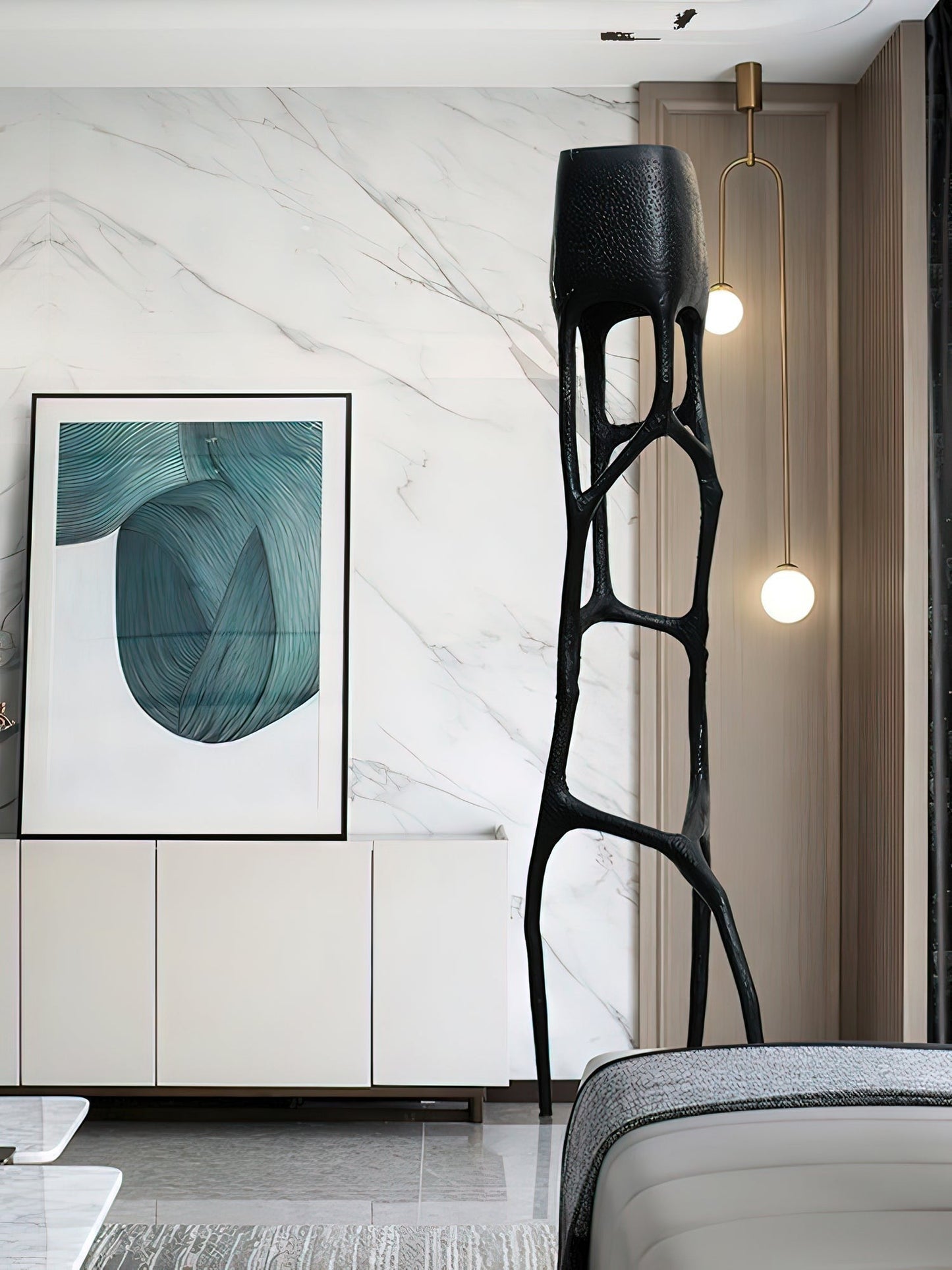 Gothic Sculptural Statement Floor Lamp