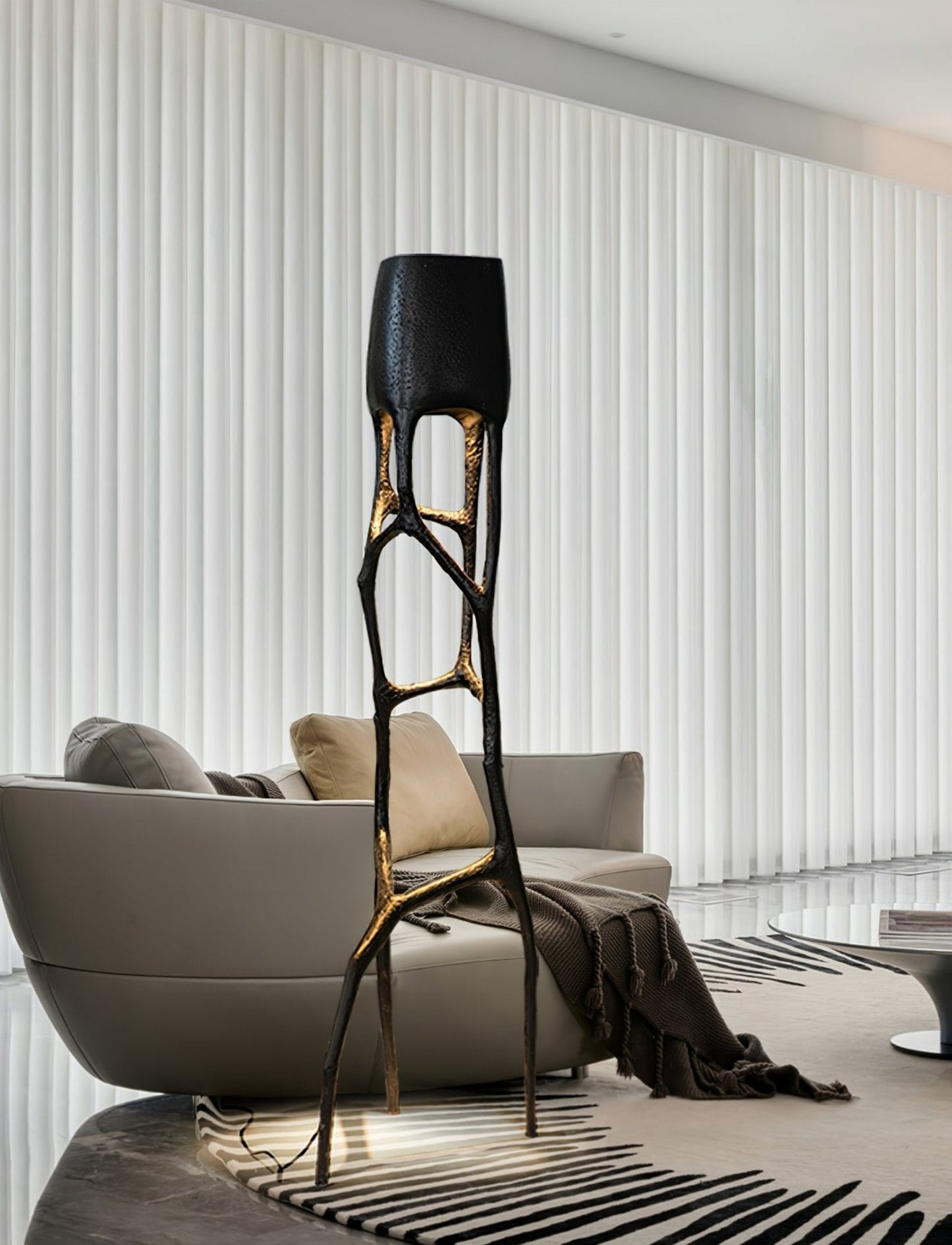 Gothic Sculptural Statement Floor Lamp