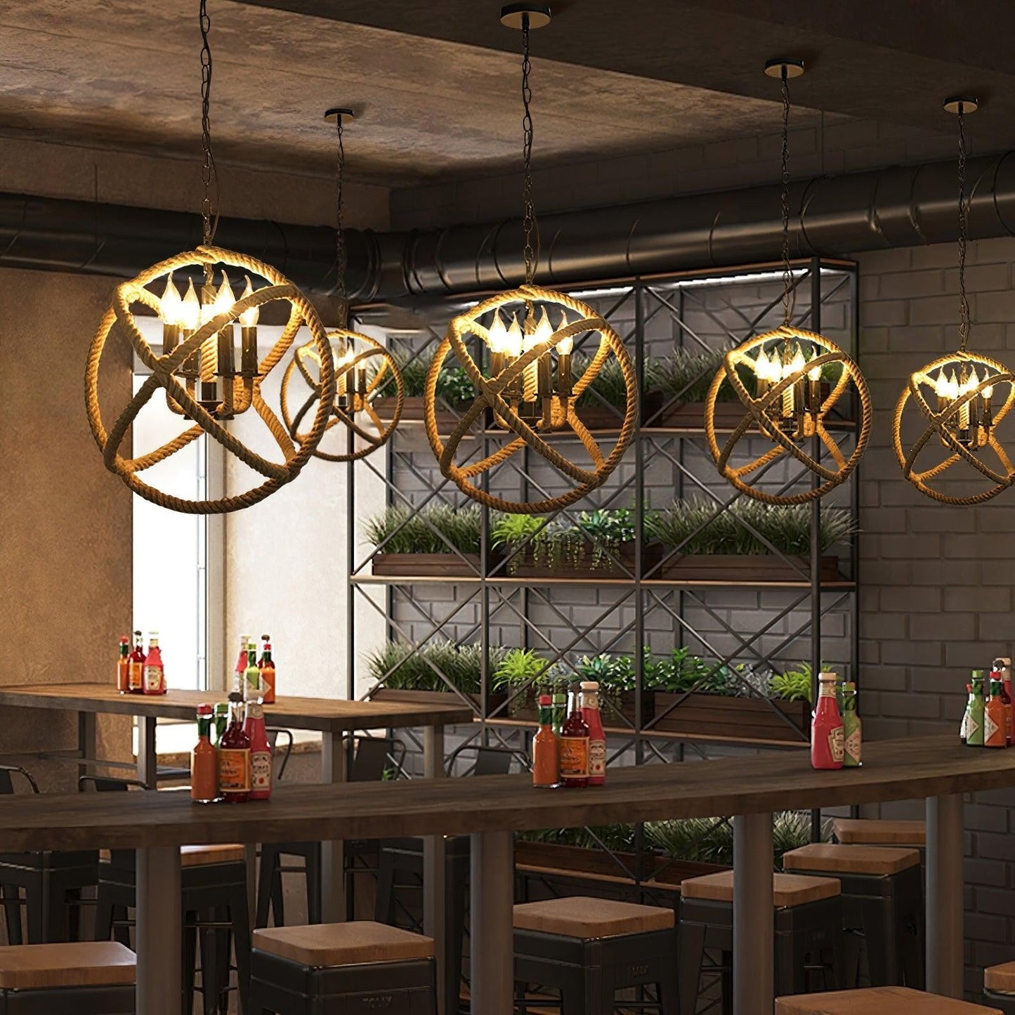 Handwoven Hemp Rope Statement Pendant