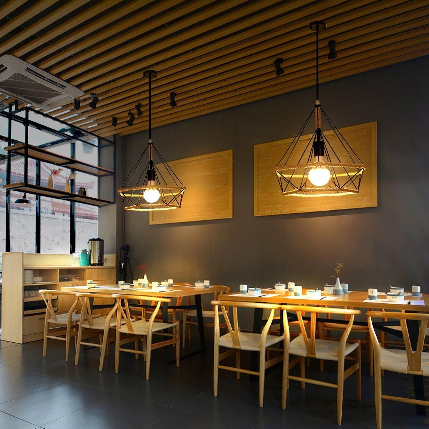 Handwoven Hemp Rope Statement Pendant