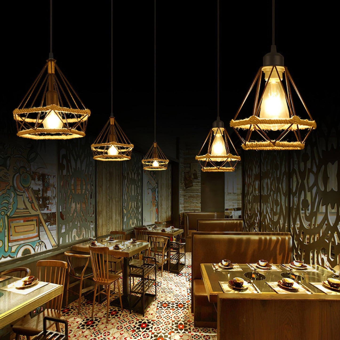 Handwoven Hemp Rope Statement Pendant