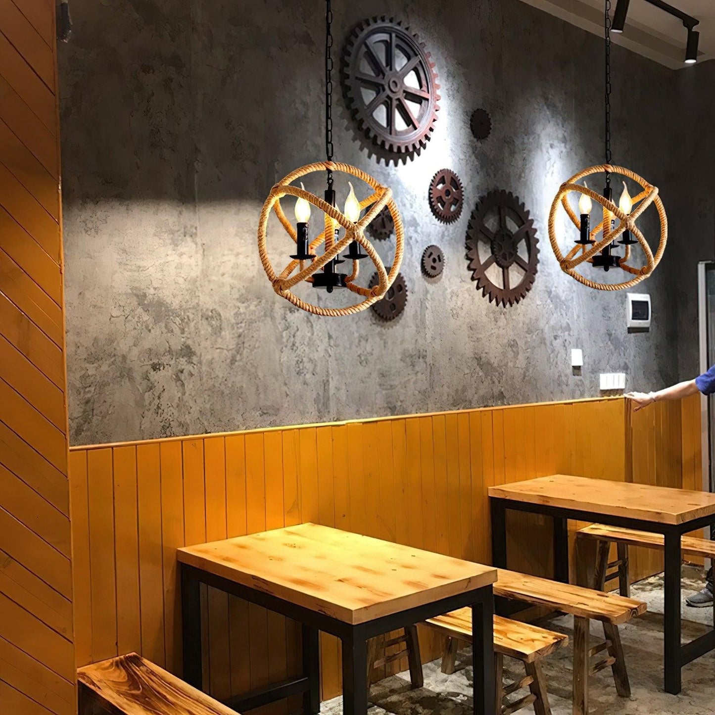 Handwoven Hemp Rope Statement Pendant