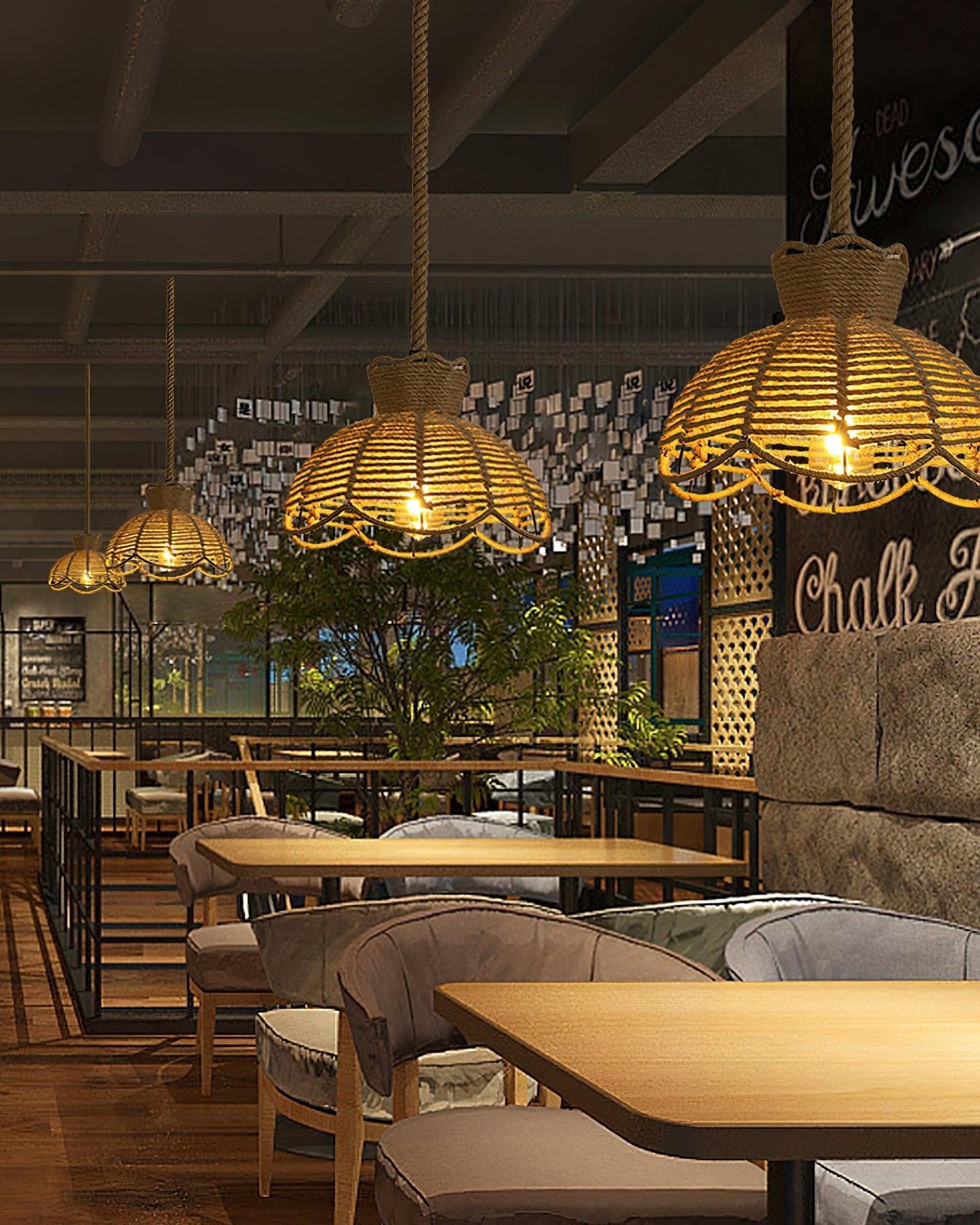 Handwoven Hemp Rope Statement Pendant