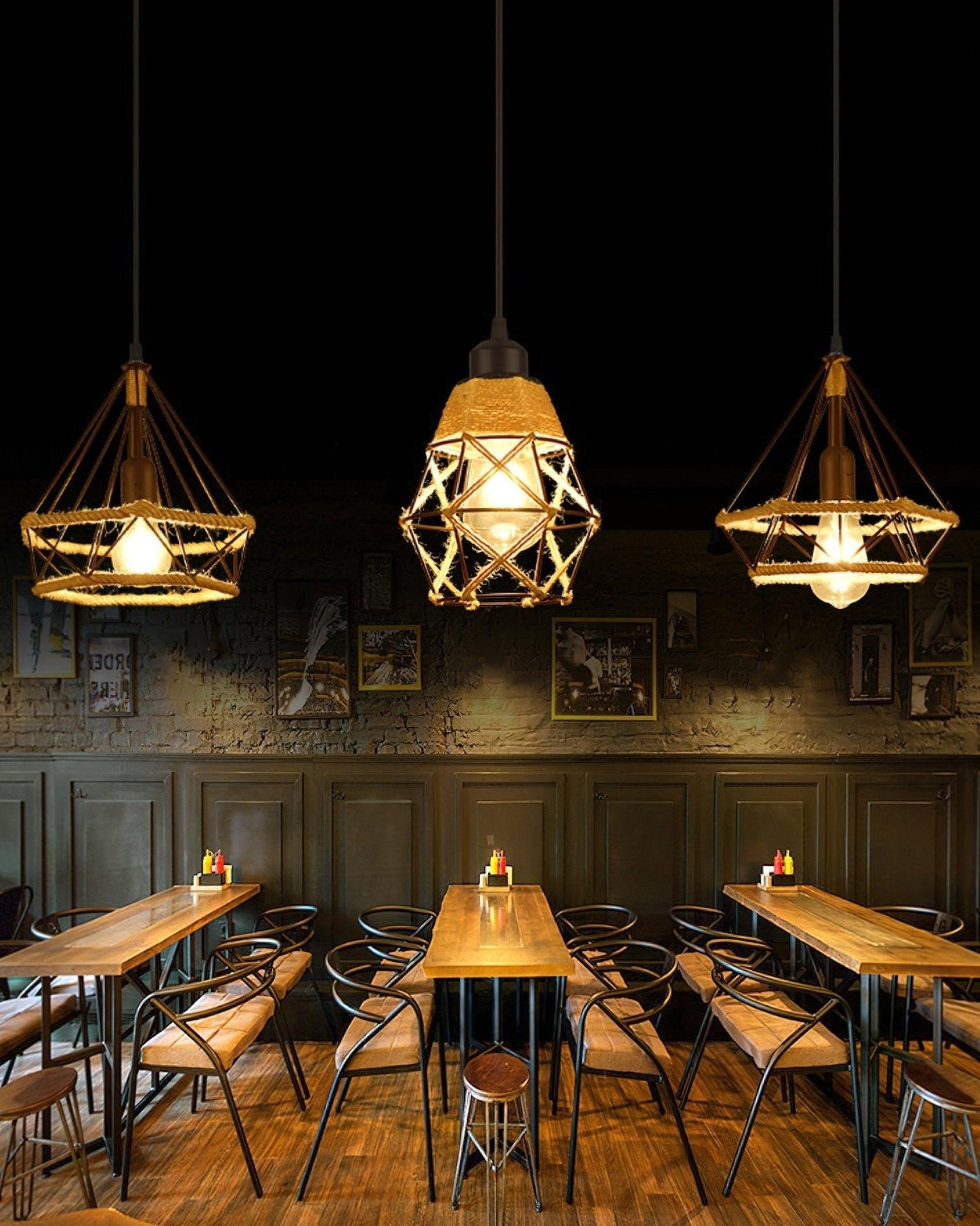 Handwoven Hemp Rope Statement Pendant