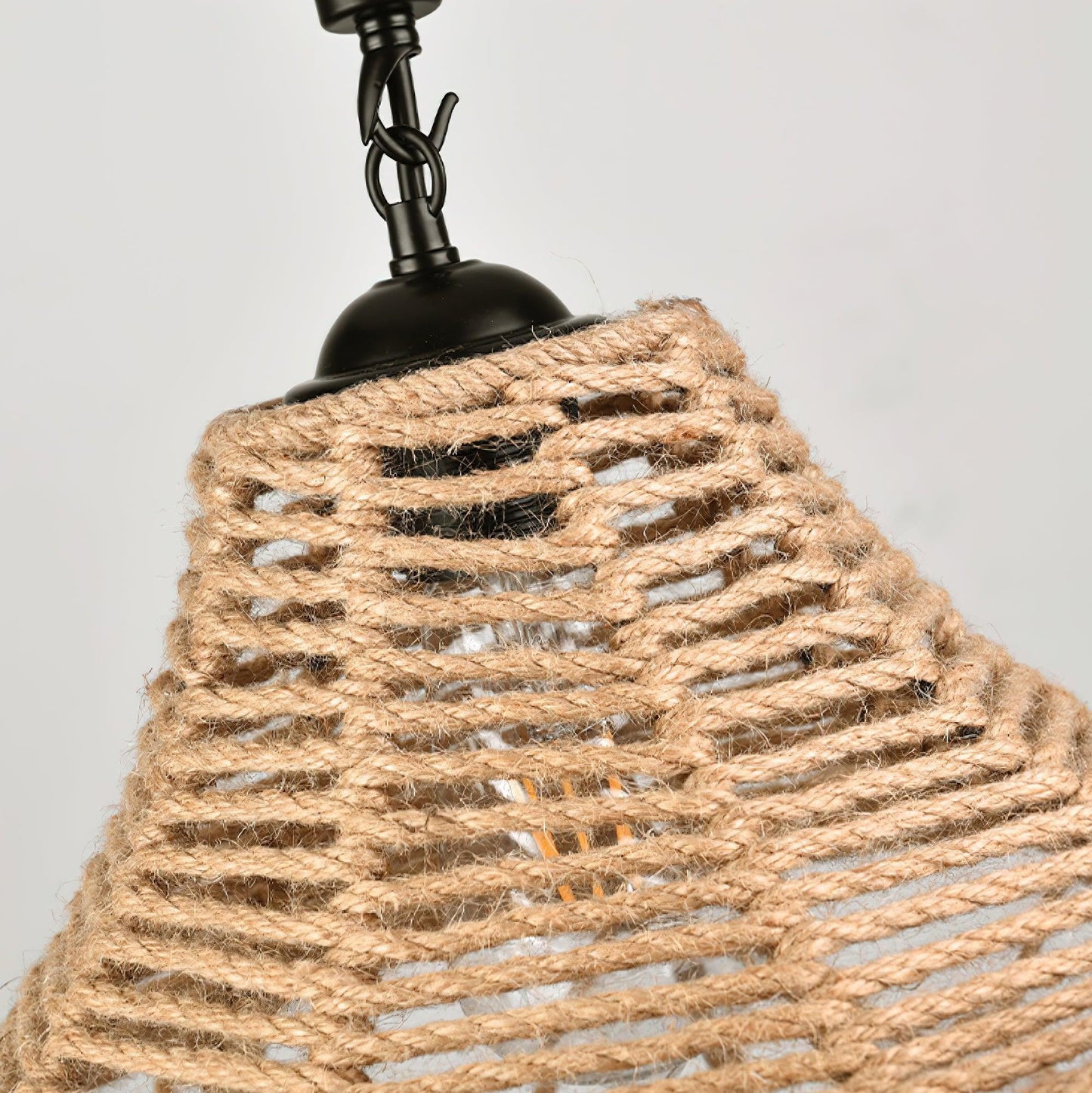 Handwoven Hemp Rope Statement Pendant