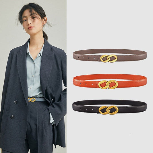 Marien Smooth Buckle Leather Belt