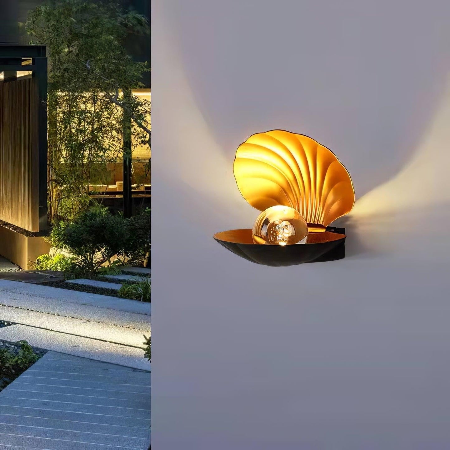 Pearl Shell Sculpted Wall Light