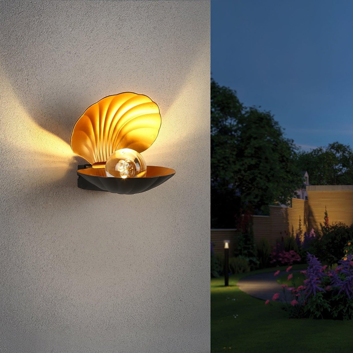 Pearl Shell Sculpted Wall Light