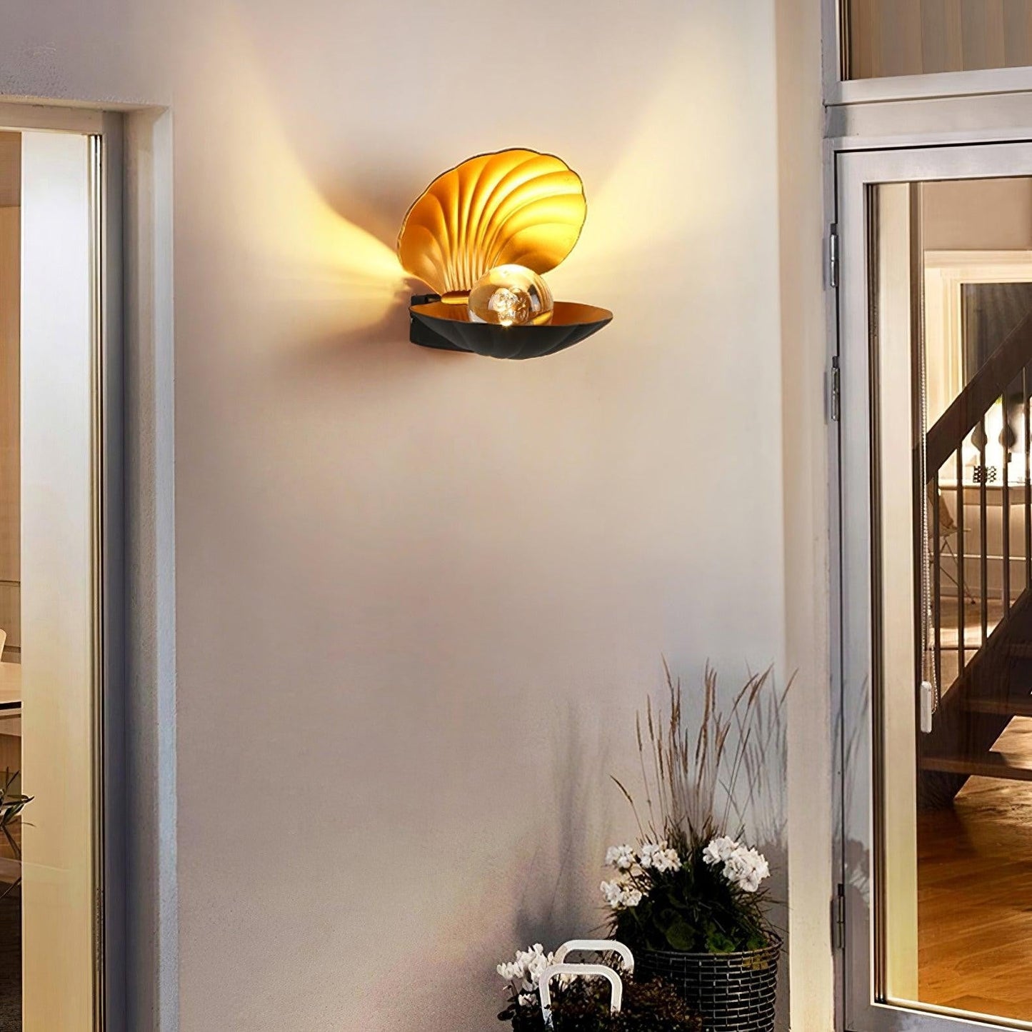 Pearl Shell Sculpted Wall Light