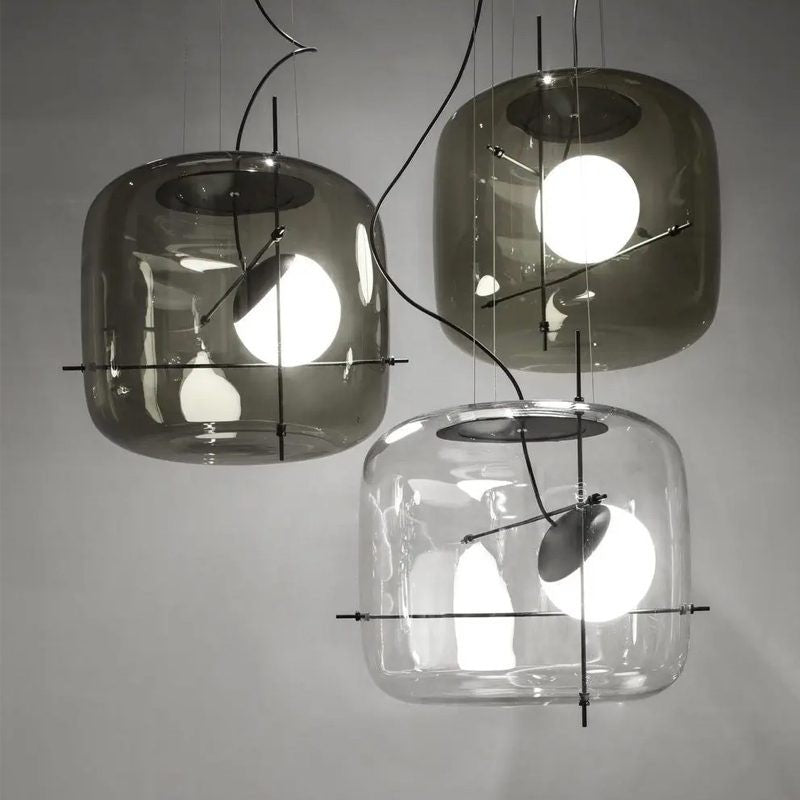 Plot Ventilated Glass Pendant Light