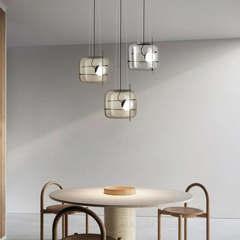 Plot Ventilated Glass Pendant Light