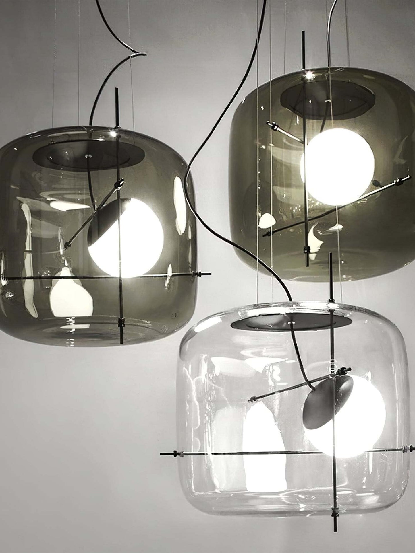 Plot Ventilated Glass Pendant Light
