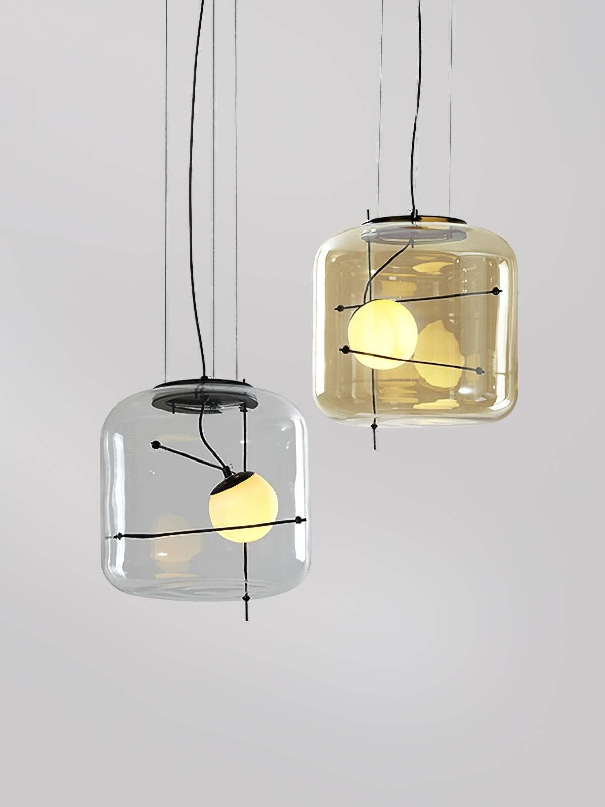 Plot Ventilated Glass Pendant Light