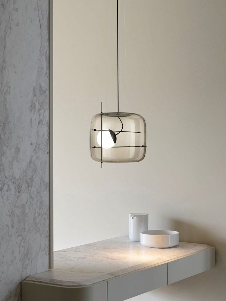 Plot Ventilated Glass Pendant Light