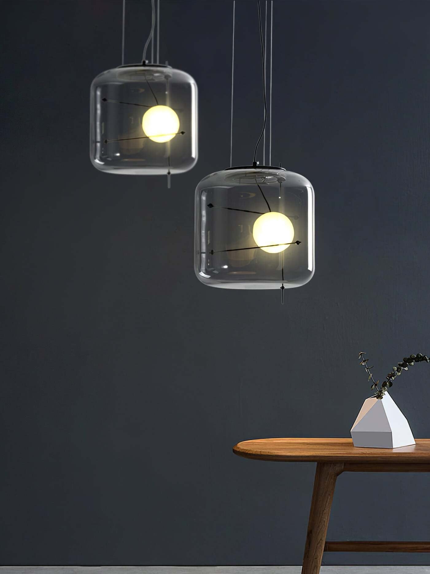 Plot Ventilated Glass Pendant Light