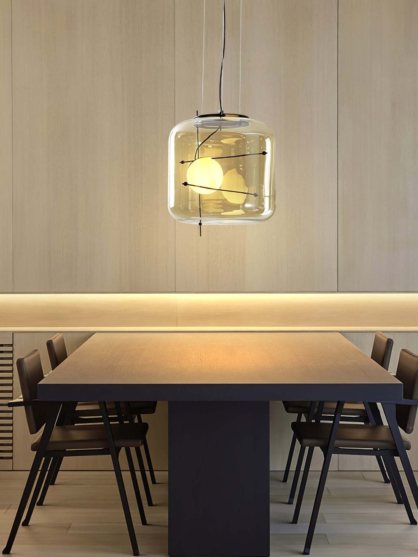 Plot Ventilated Glass Pendant Light