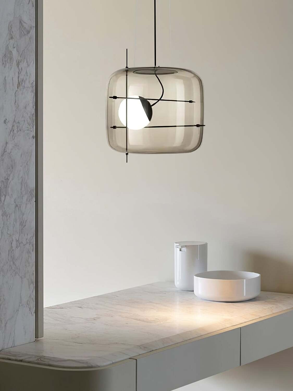 Plot Ventilated Glass Pendant Light
