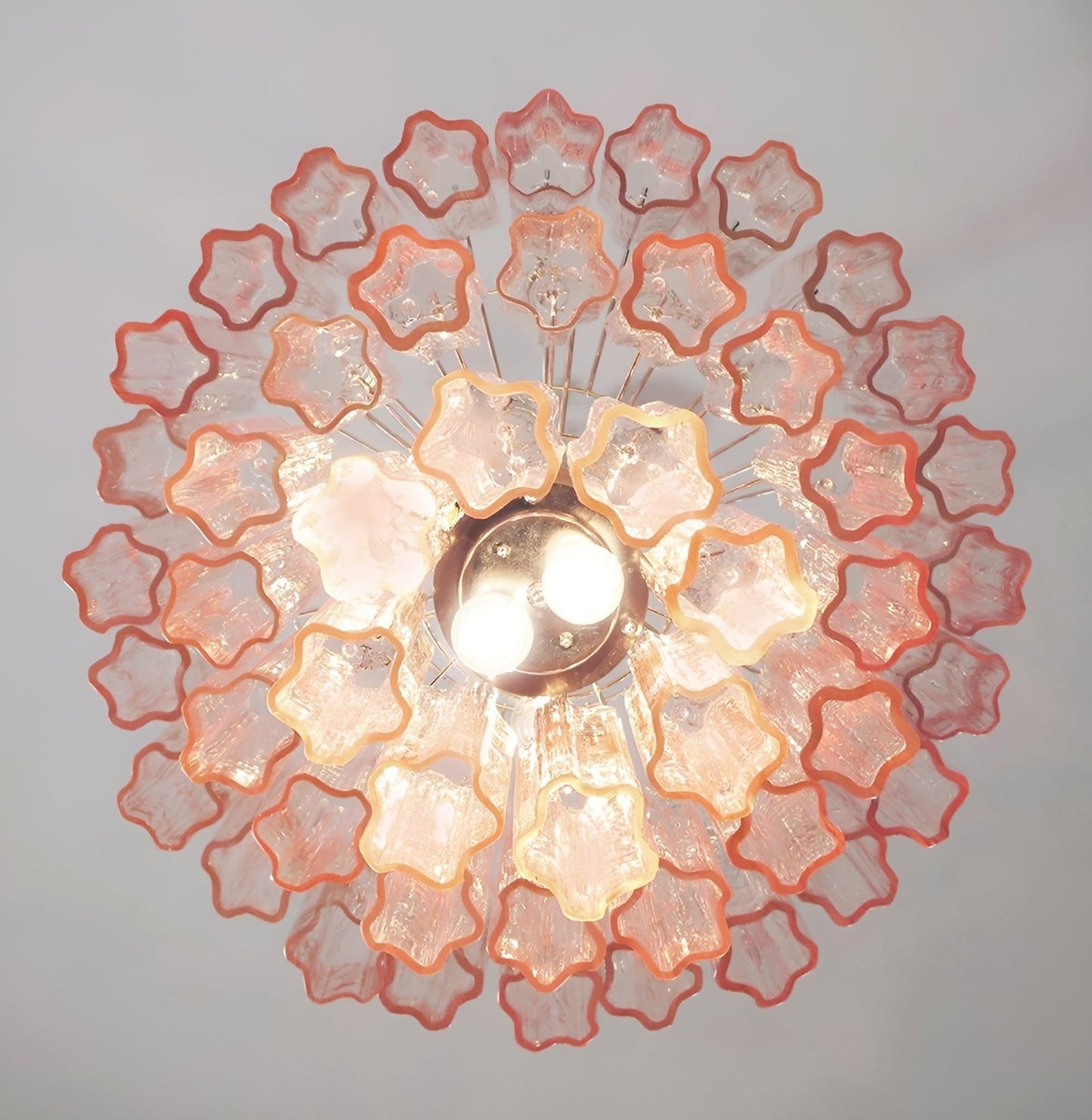 Rose Murano Glass Statement Chandelier