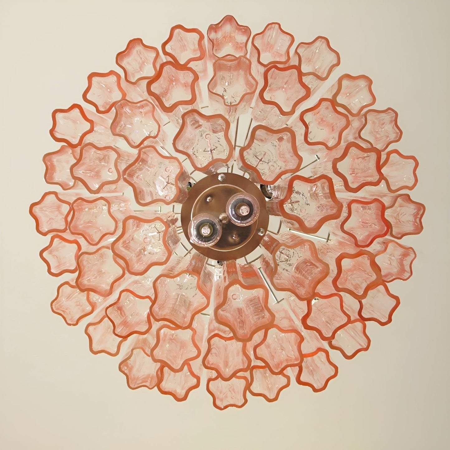 Rose Murano Glass Statement Chandelier