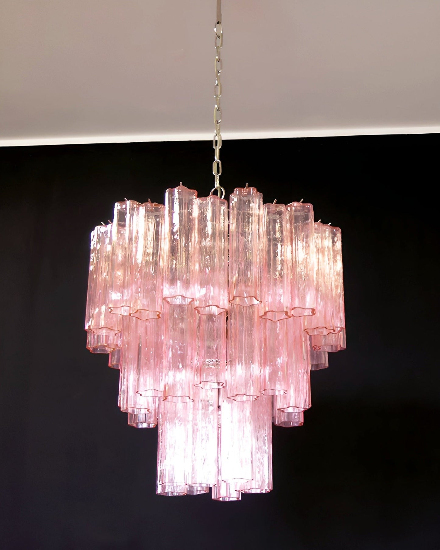 Rose Murano Glass Statement Chandelier