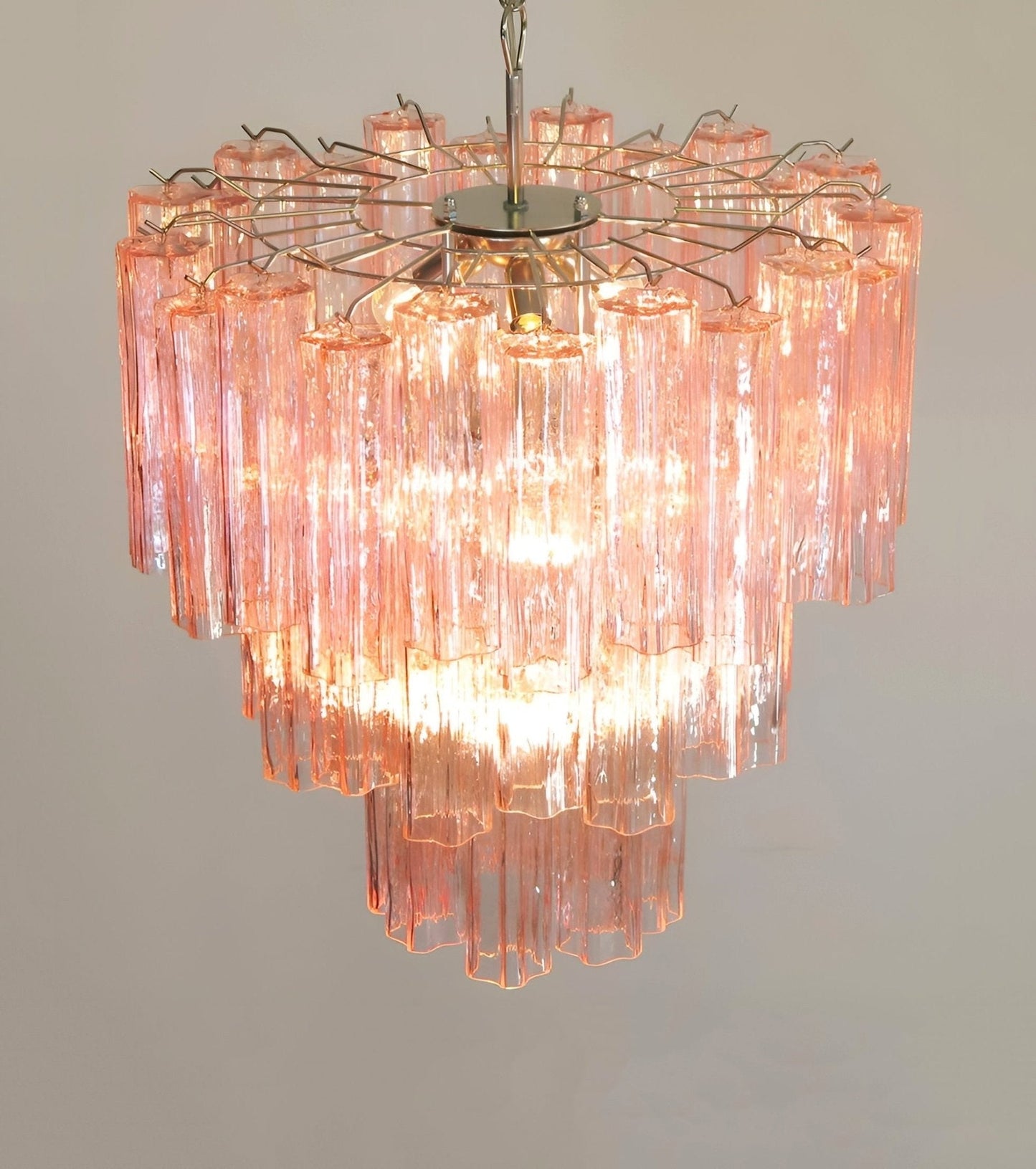 Rose Murano Glass Statement Chandelier