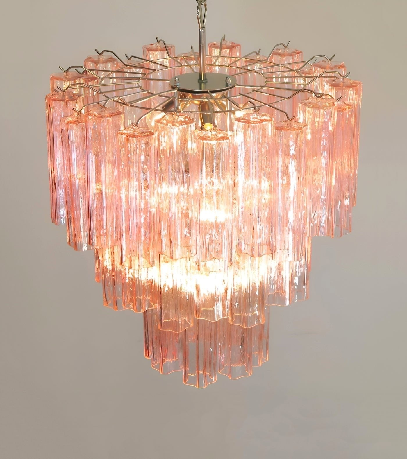 Rose Murano Glass Statement Chandelier