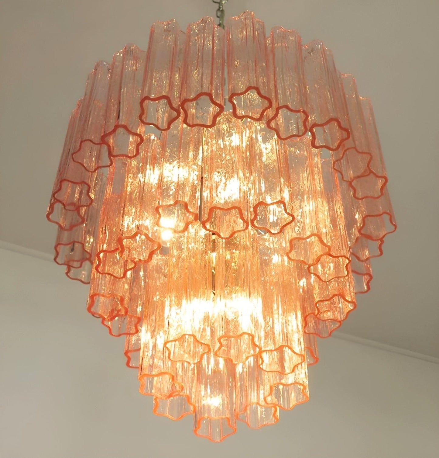 Rose Murano Glass Statement Chandelier