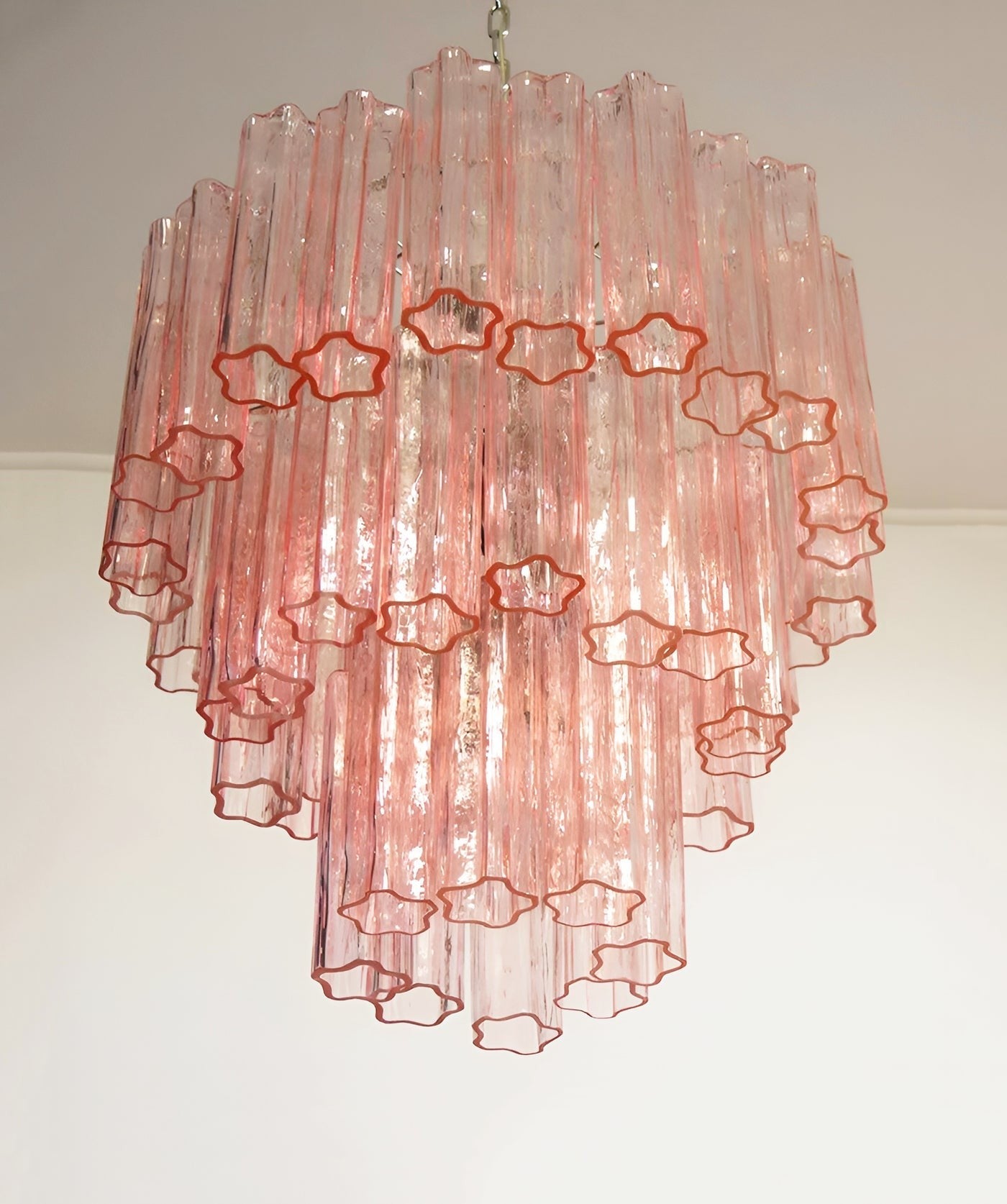 Rose Murano Glass Statement Chandelier