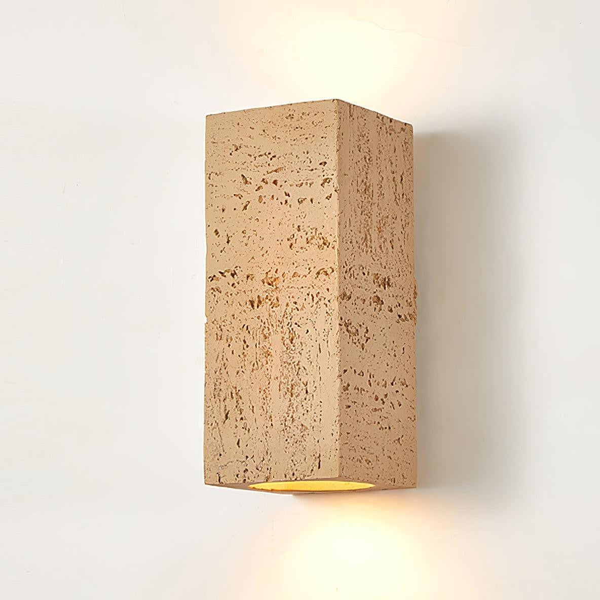 Sculpted Brick-Form Wall Light