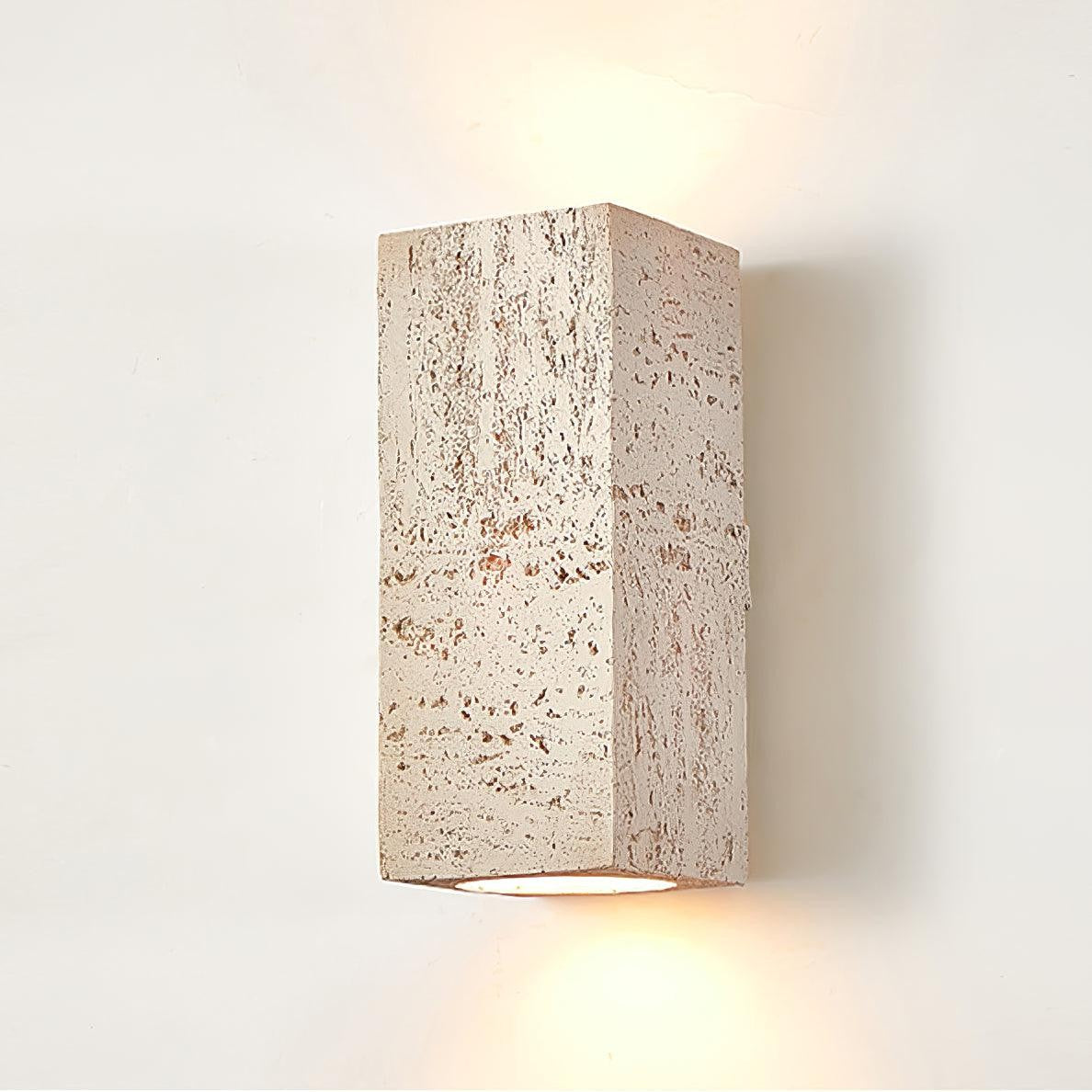 Sculpted Brick-Form Wall Light