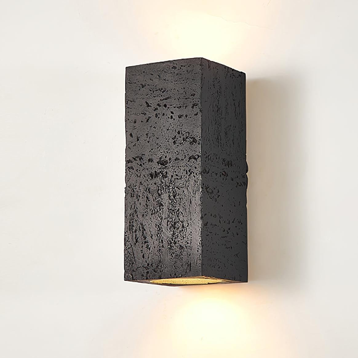 Sculpted Brick-Form Wall Light