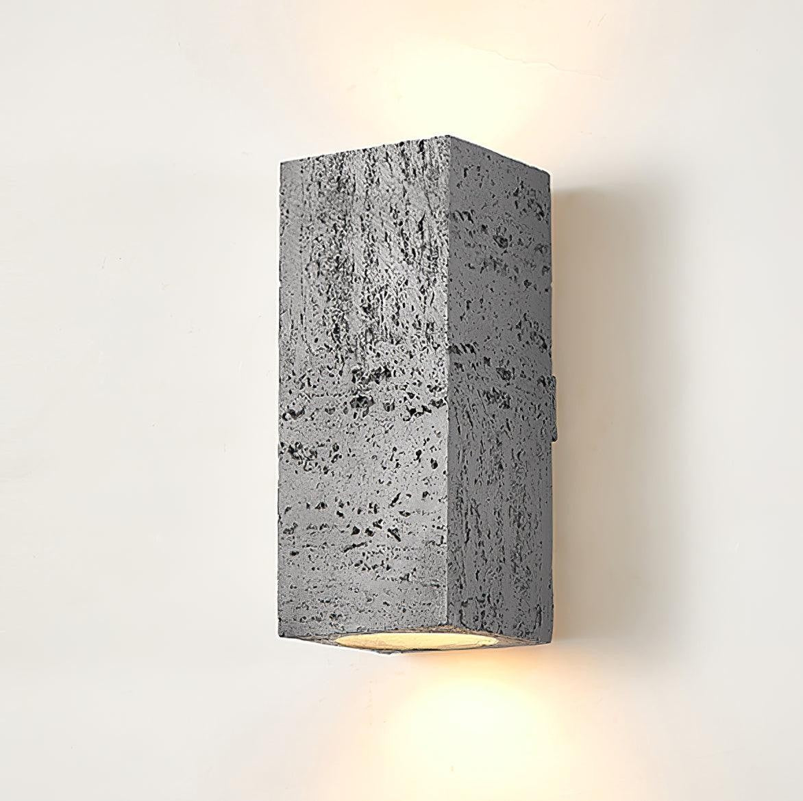 Sculpted Brick-Form Wall Light