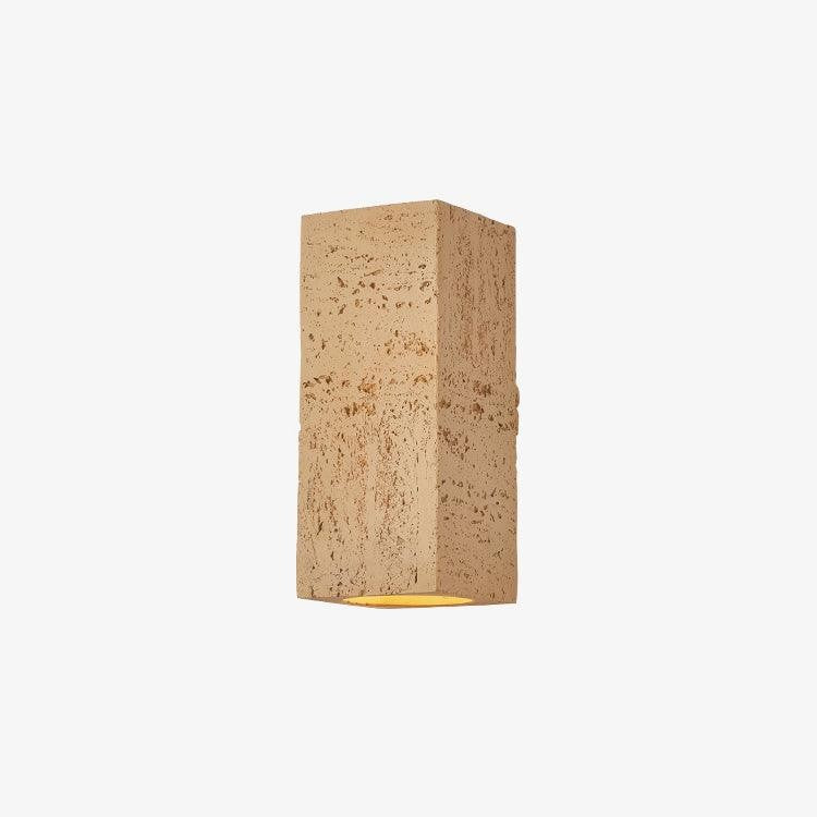 Sculpted Brick-Form Wall Light