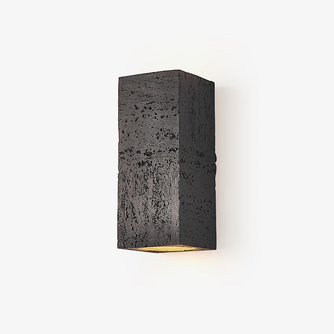 Sculpted Brick-Form Wall Light
