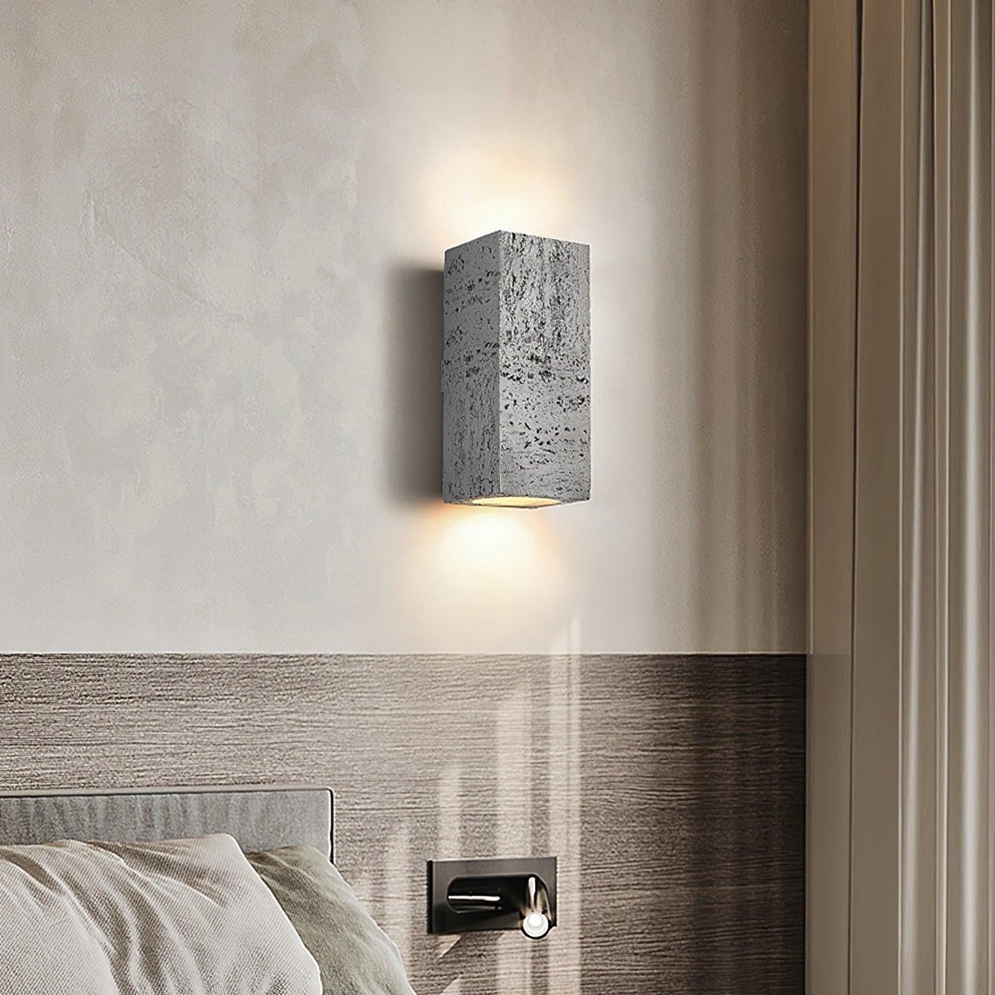 Sculpted Brick-Form Wall Light