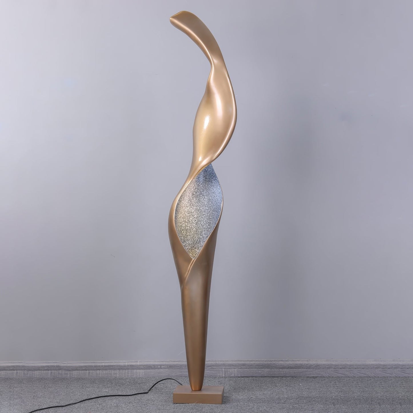 Sculpted Torch Style Floor Lamp