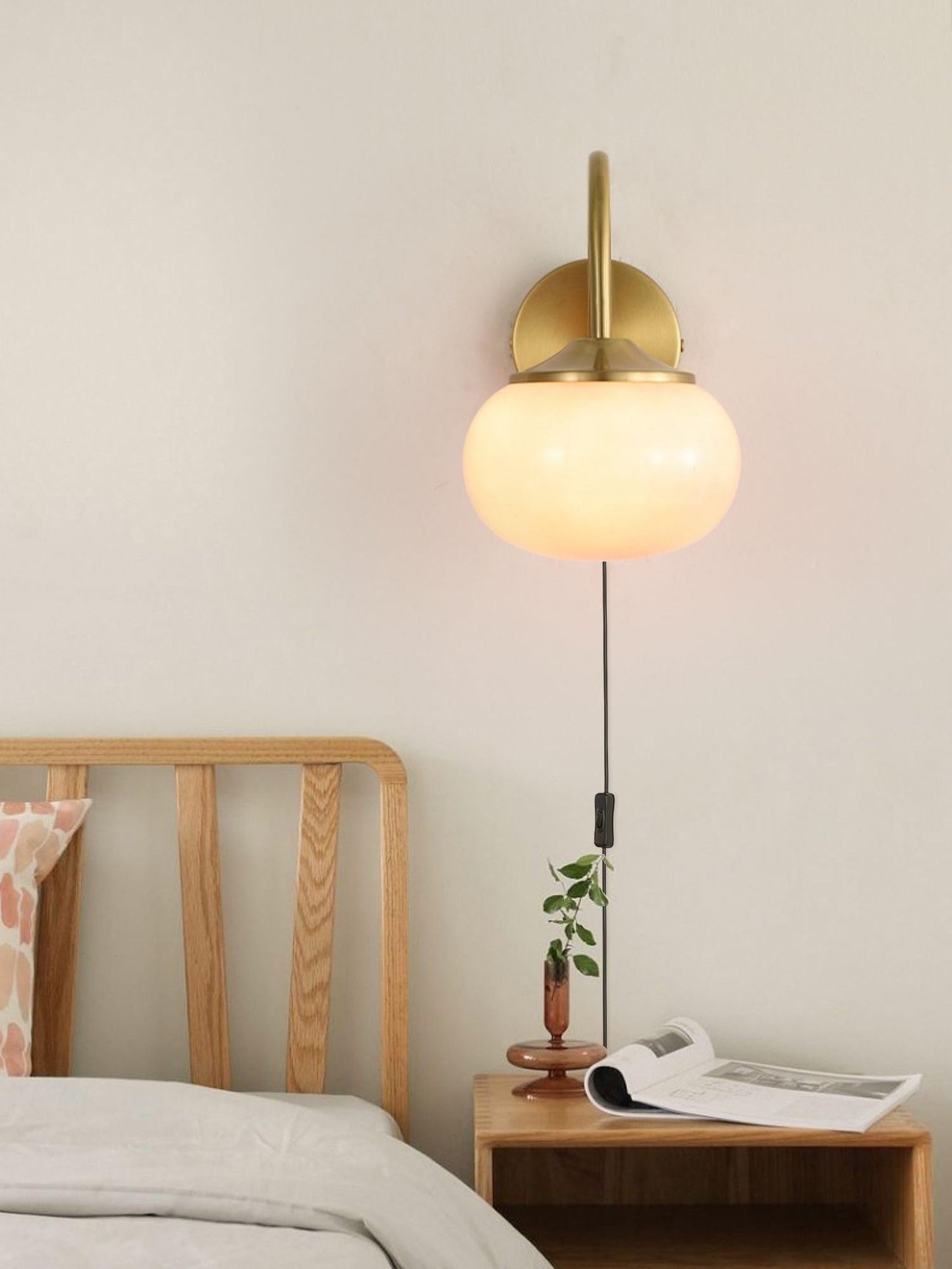 Soft Glass Plug-In Wall Accent Light