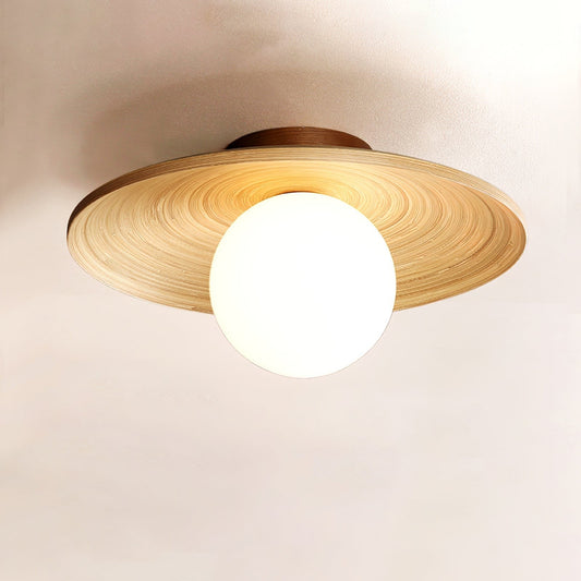 Soluna Wood Disc Ceiling Light