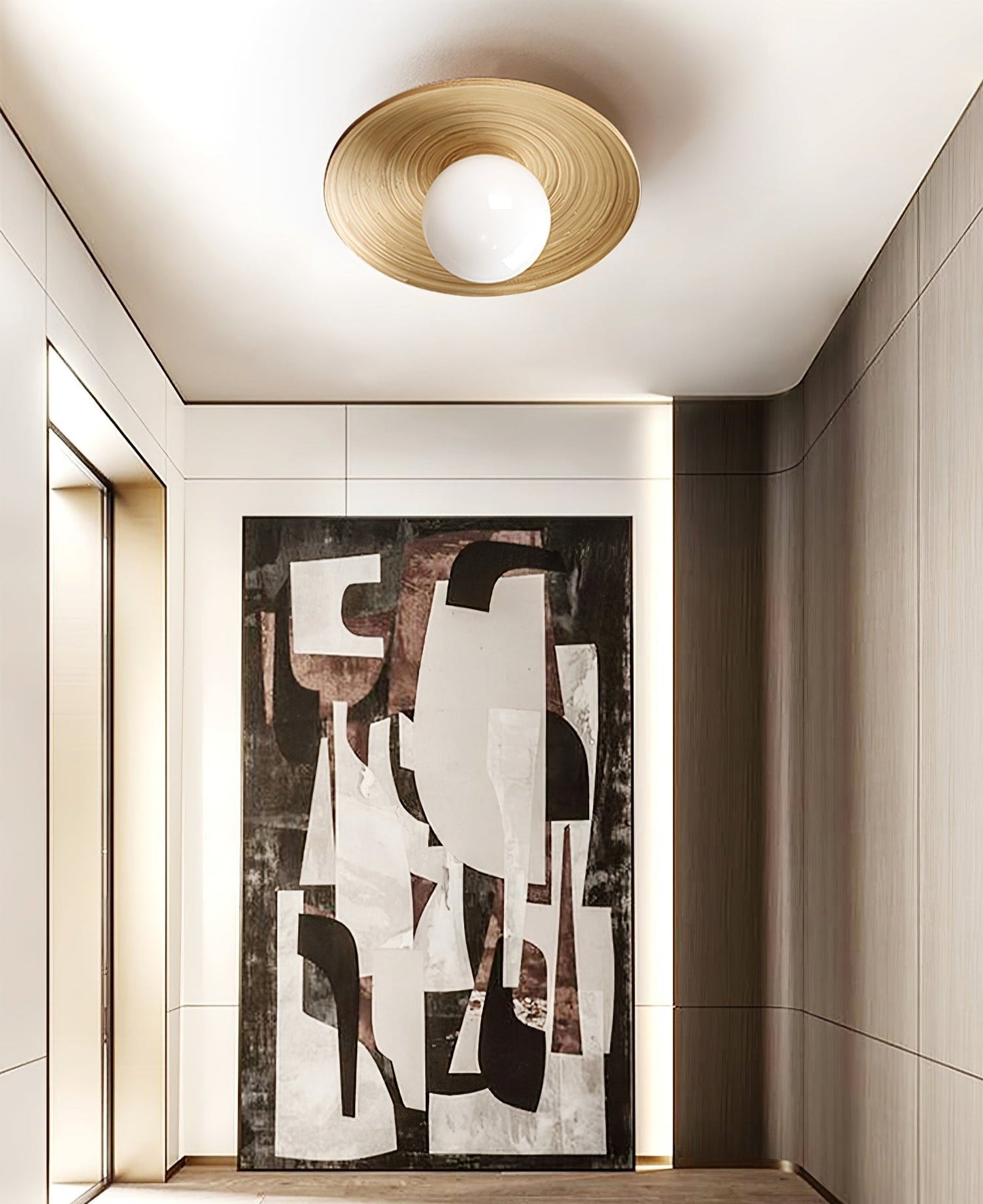 Soluna Wood Disc Ceiling Light