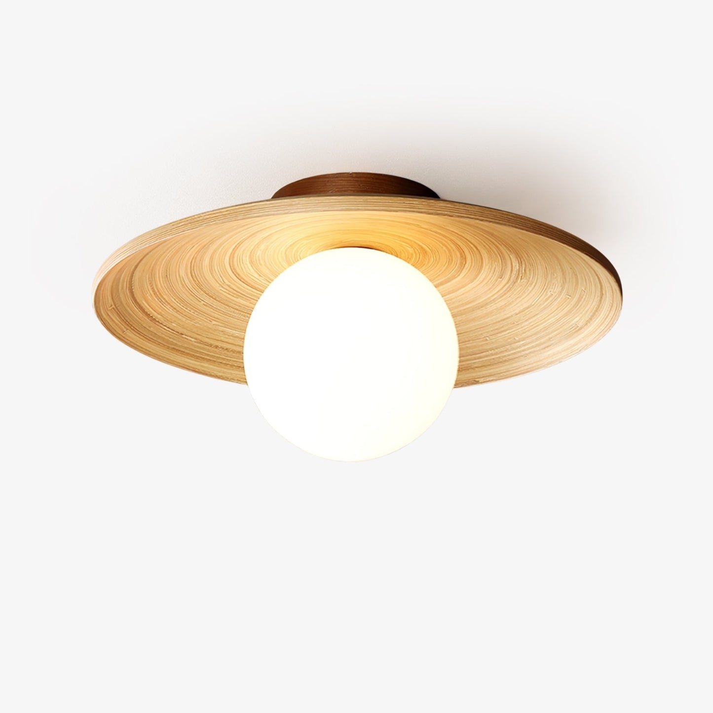 Soluna Wood Disc Ceiling Light